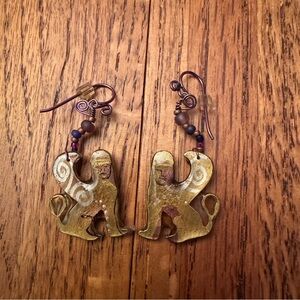 Beaded and charms:  lightweight dangling earrings